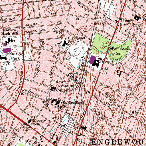 Topographic Map of Refuge Temple Church of God, NJ