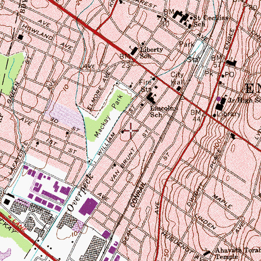 Topographic Map of Shiloh African Methodist Episcopal Zion Church, NJ