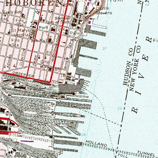 Topographic Map of Lackawanna Park, NJ