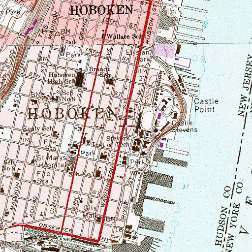 Topographic Map of Plymouth Brethern Gospel Church, NJ