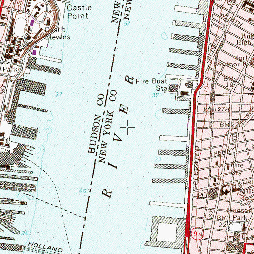 Topographic Map of All Saints Episcopal Parish, NJ