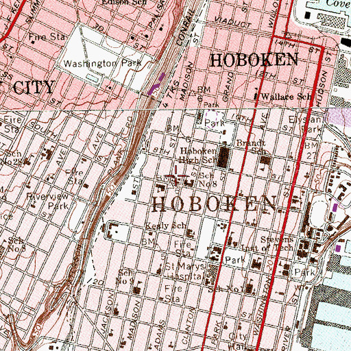 Topographic Map of Mission Pentecostal Antioquia, NJ