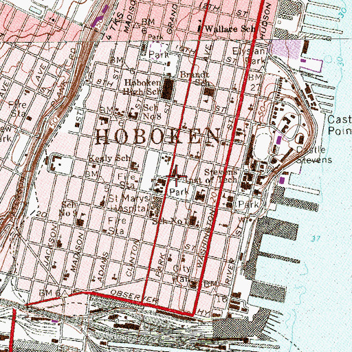 Topographic Map of Mustard Seed School, NJ