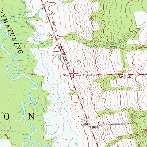 Topographic Map of Superior Post Office (historical), OH