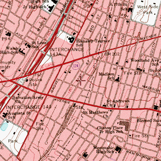 Topographic Map of Montgomery Park, NJ