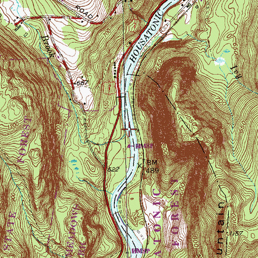 Topographic Map of Carse Brook, CT
