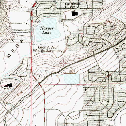 Topographic Map of Louisville Fire Protection District Station 2, CO