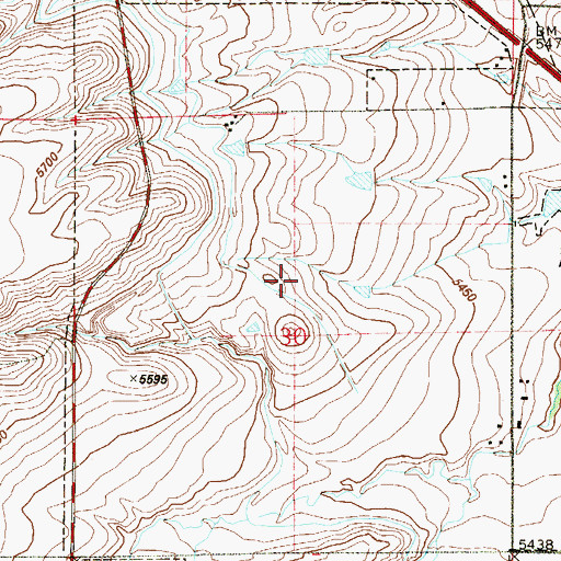 Topographic Map of Superior Elementary School, CO
