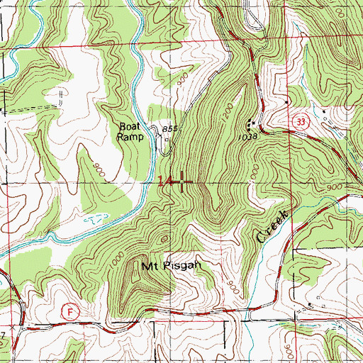 Topographic Map of Mount Pisgah Hemlock-Hardwoods State Natural Area, WI