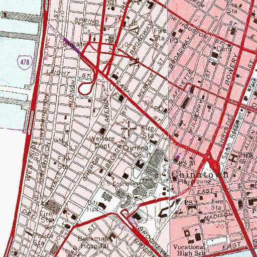 Topographic Map of Congregation Shaare Zedek, NY