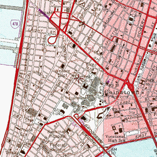 Topographic Map of Clocktower Gallery, NY