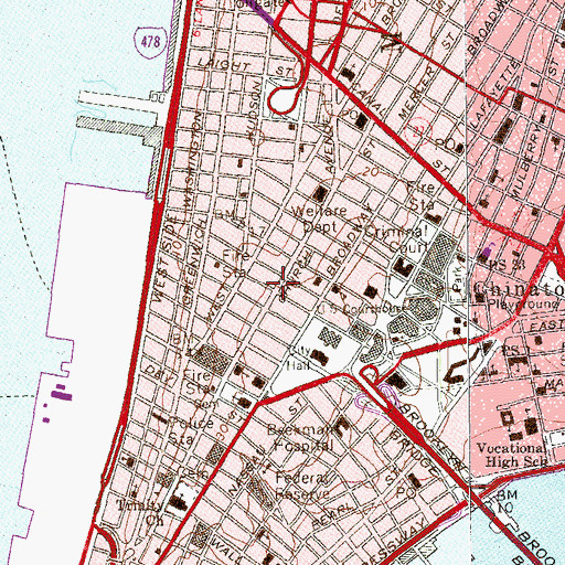Topographic Map of Cary Building, NY