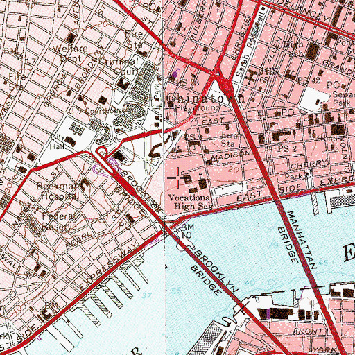 Topographic Map of Governor Alfred E Smith Houses, NY