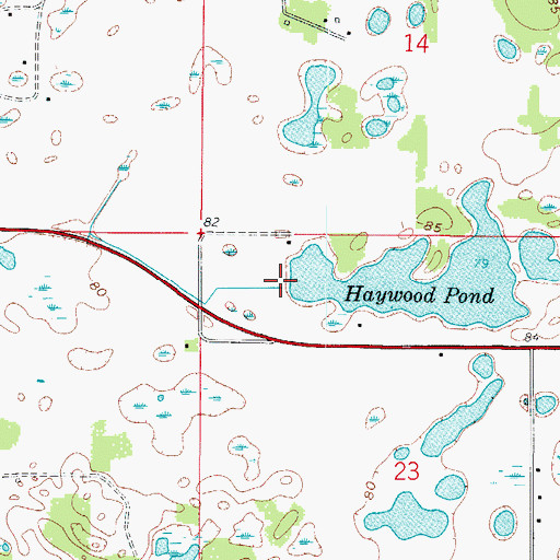 Topographic Map of Sumter County Youth Center, FL