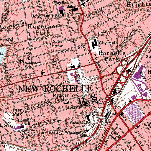 Topographic Map of Lincoln Park, NY