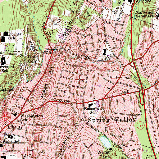 Topographic Map of Claremont, NY