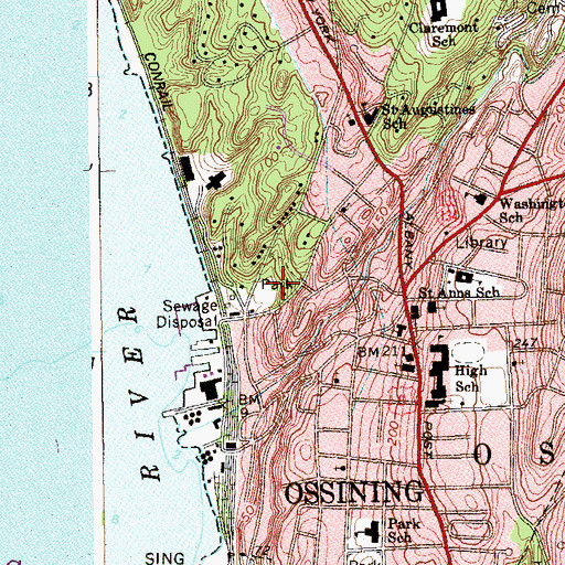 Topographic Map of Snowden Avenue Park, NY
