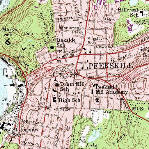 Topographic Map of Memorial Museum, NY