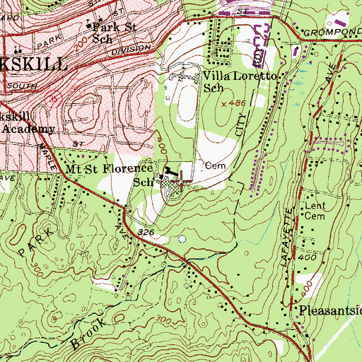 Topographic Map of Saint Germaine's Home for Girls, NY