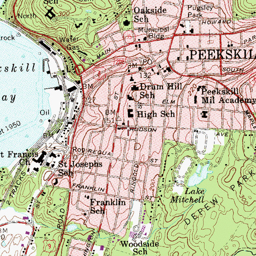 Topographic Map of First Church of Christ Scientist, NY