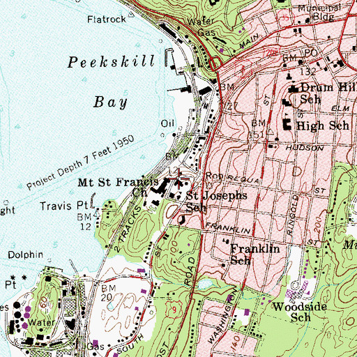 Topographic Map of Saint Margaret's Chapel, NY