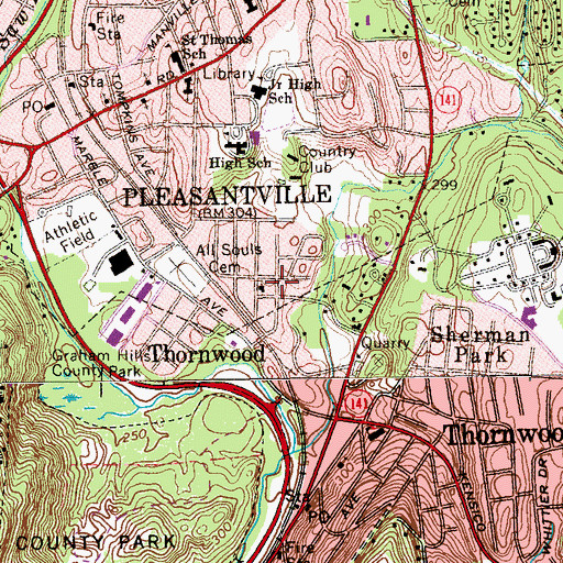 Topographic Map of Our Lady of Pompeii Roman Catholic Church, NY