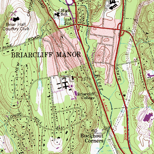 Topographic Map of Hillside Dormitory, NY