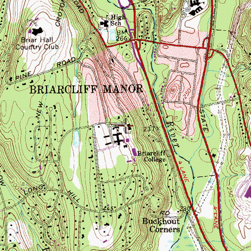 Topographic Map of Howard Johnson Hall, NY