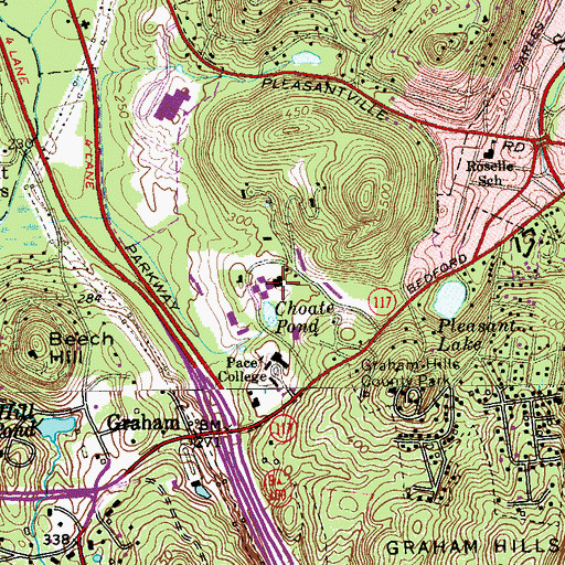 Topographic Map of Kessel Campus Center, NY