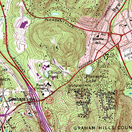 Topographic Map of North Hall, NY