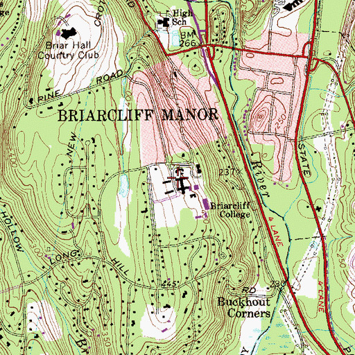 Topographic Map of West Hall, NY