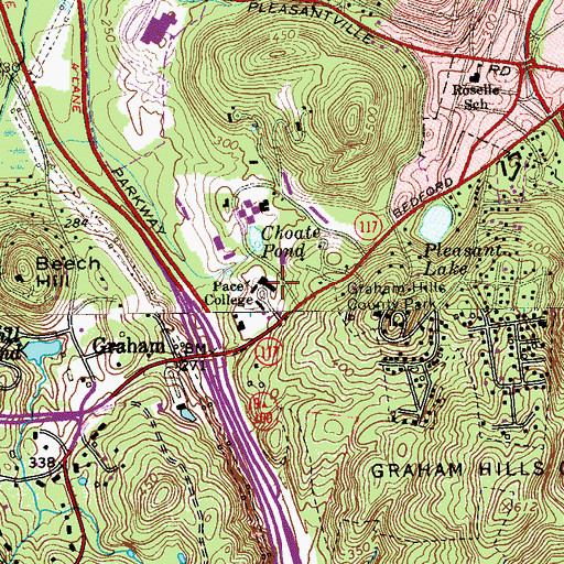 Topographic Map of Willcox Hall, NY