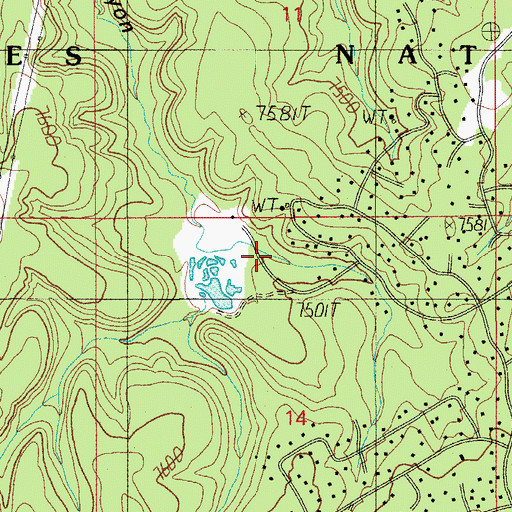 Topographic Map of Forest Lakes Trailhead, AZ