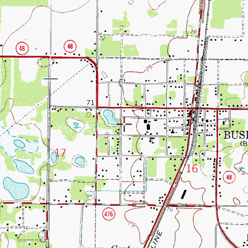 Topographic Map of York Street Church of God, FL