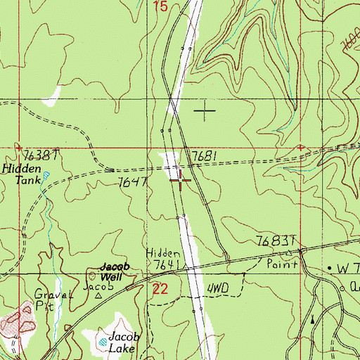 Topographic Map of Larson Ridge Trailhead, AZ