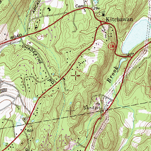 Topographic Map of Cuno Country Club (historical), NY