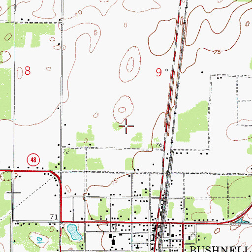 Topographic Map of South Sumter High School Stadium, FL
