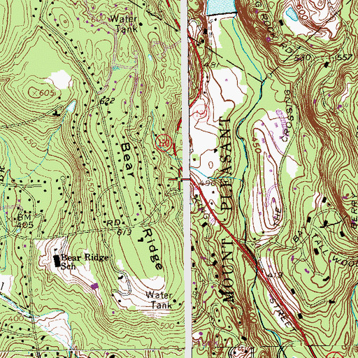 Topographic Map of Bear Ridge School (historical), NY