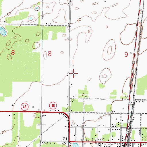 Topographic Map of West Street School, FL
