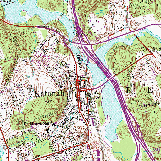 Topographic Map of Katonah United Methodist Church, NY