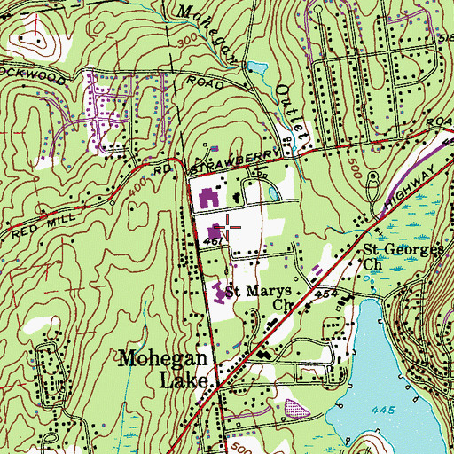 Topographic Map of George Washington Elementary School, NY