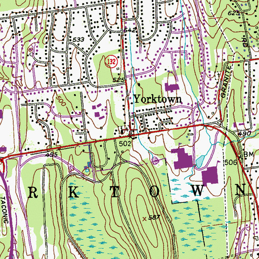 Topographic Map of First Presbyterian Church, NY