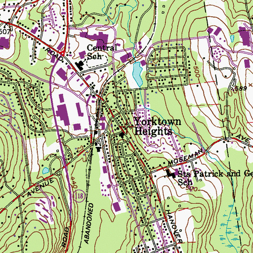 Topographic Map of Calvary Bible Church, NY