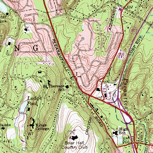 Topographic Map of Saint Theresa's Church, NY