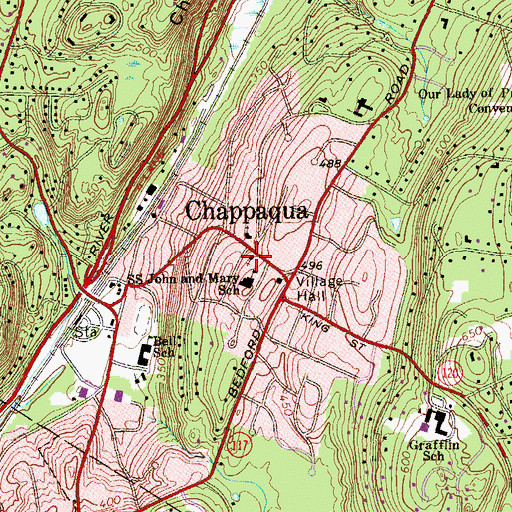 Topographic Map of Church of Saint John and Saint Mary, NY