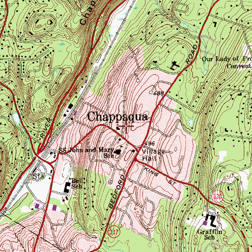 Topographic Map of Westchester Baptist Church, NY