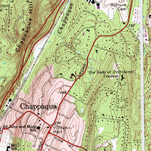 Topographic Map of First Congregational Church of Chappaqua, NY