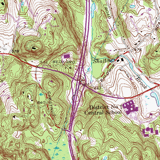 Topographic Map of Interchange 4, NY
