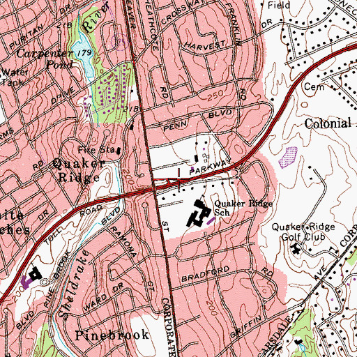 Topographic Map of Interchange 20, NY