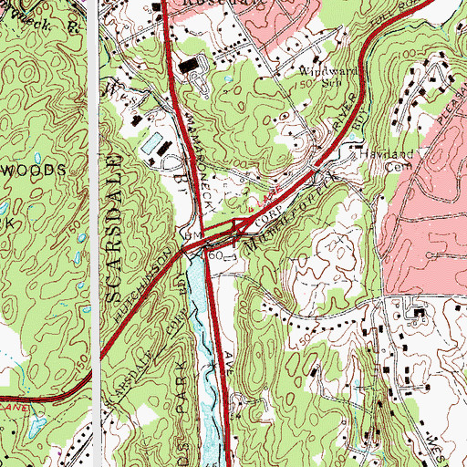 Topographic Map of Interchange 23, NY